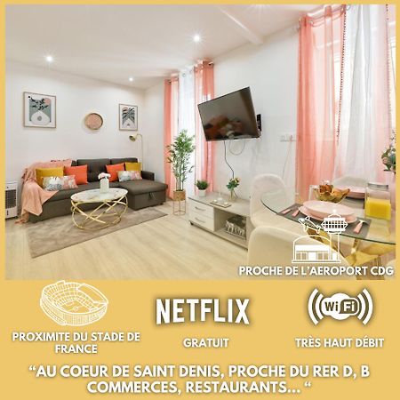 Le Nid Douillet Appartement Confortable A 5 Min Du Stade De France Et Proche De L'Aeroport Cdg Saint-Denis  Exterior foto